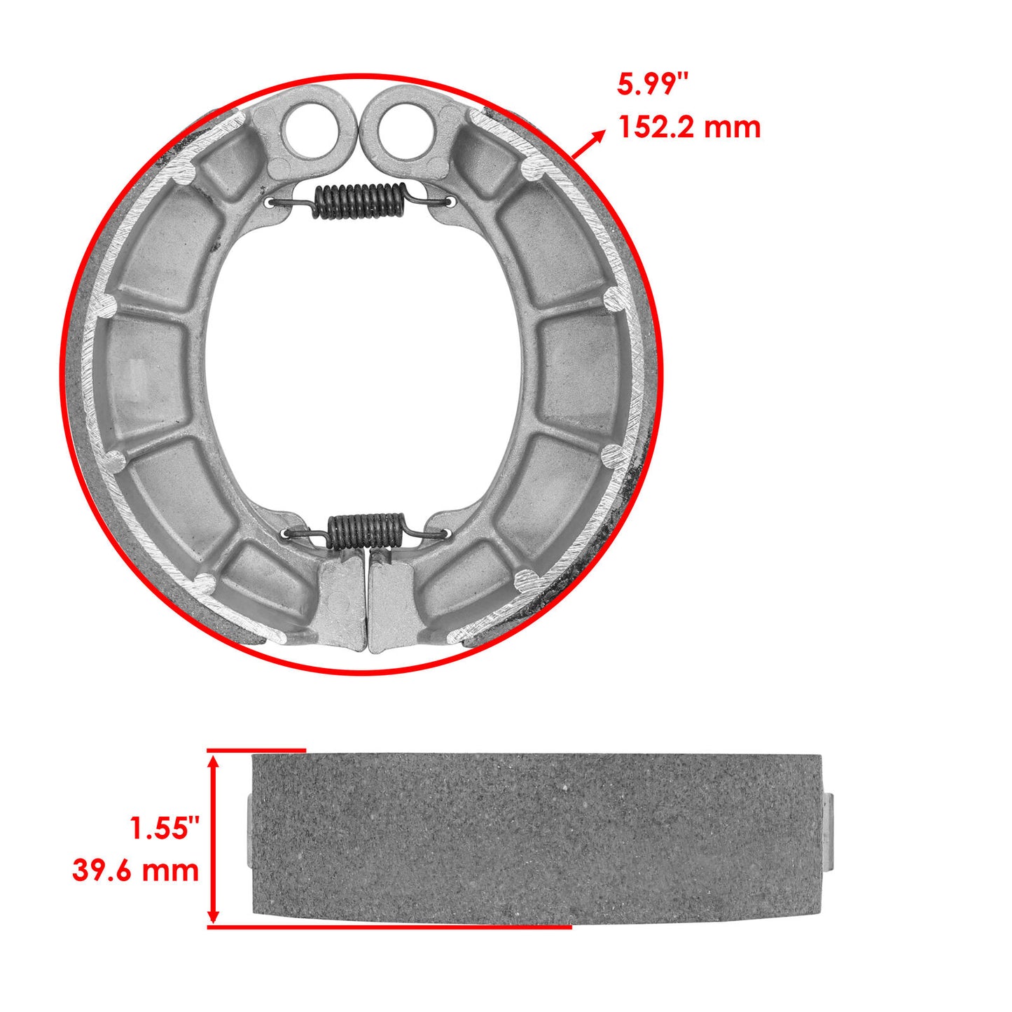 Rear Brake Shoes for Honda VT700C Shadow 700 1984 1985, VT750C Shadow 750 1983