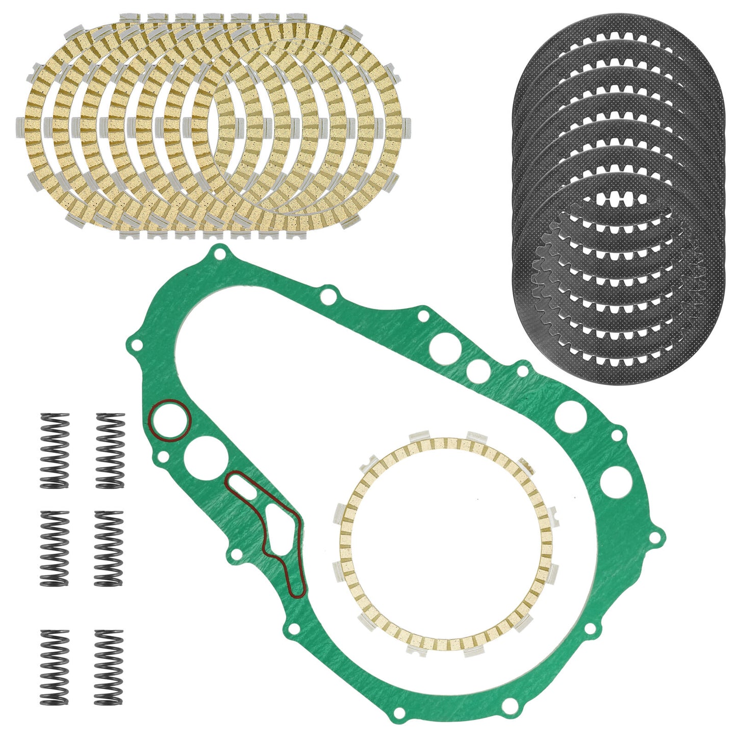 Clutch Friction Steel Plates Kit for Kawasaki KFX400 KSF400-A KSF400A 2003-2006