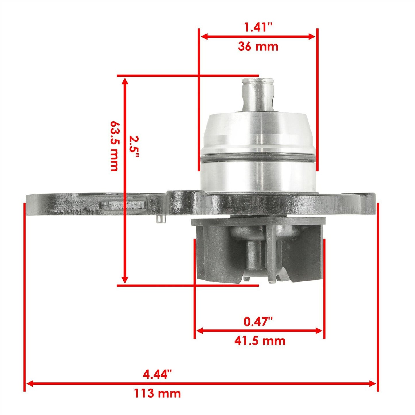 Water Pump Assembly w/Orings for Suzuki LT-Z400 LTZ400Z Quadsport Z400 2003 2004