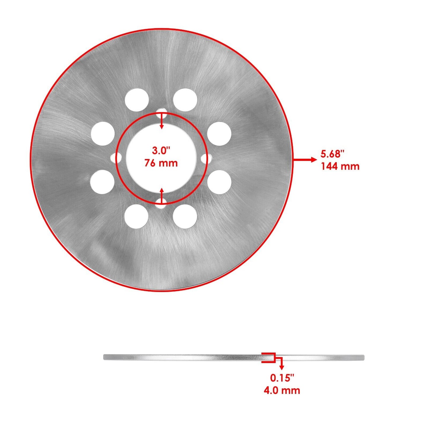 Rear Brake Disc w/ Brake Pads fits Yamaha Wolverine 350 YFM350FX 4x4 1995-2005