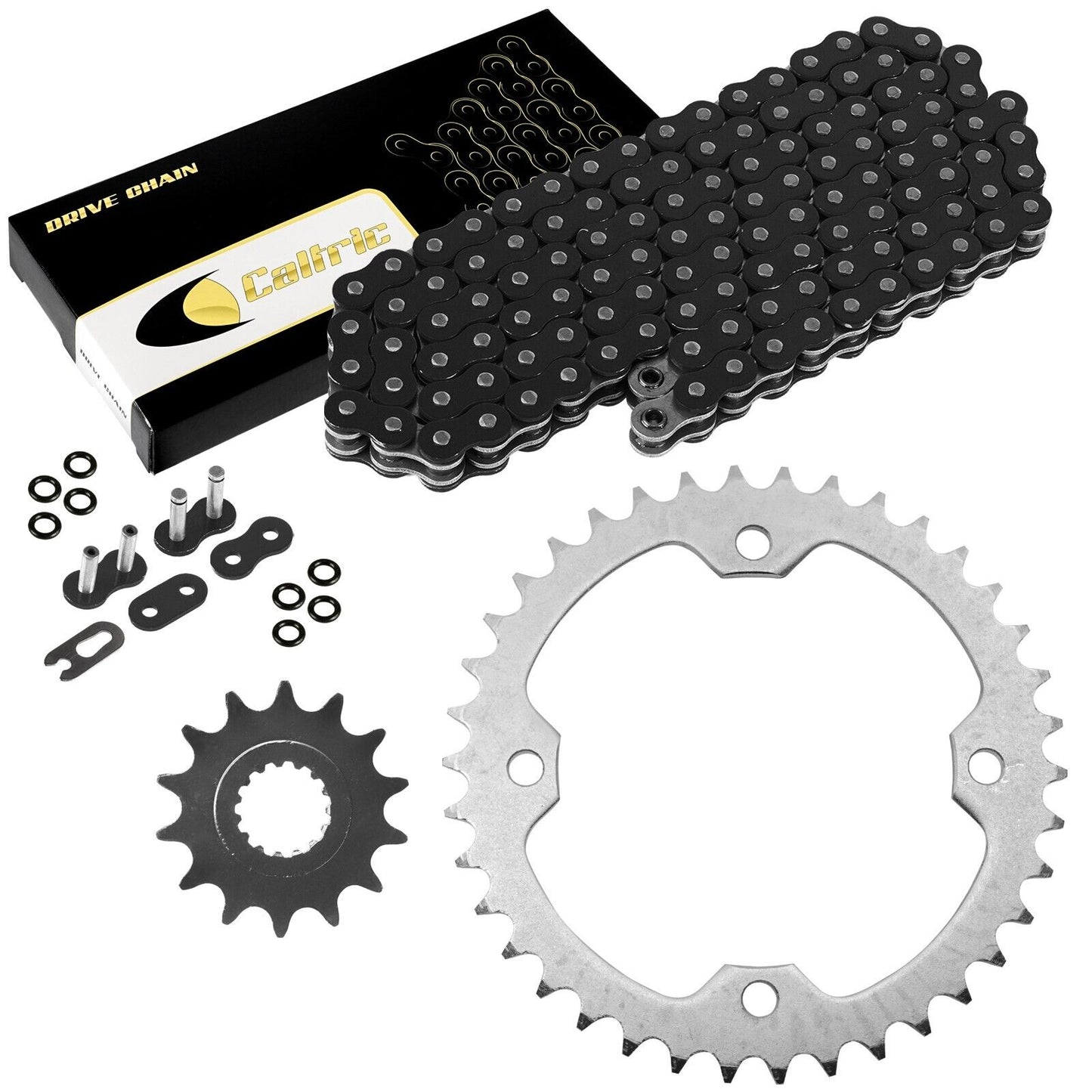 Black O-Ring Drive Chain & Sprockets Kit for Yamaha Raptor 700 YFM700R 2006-16