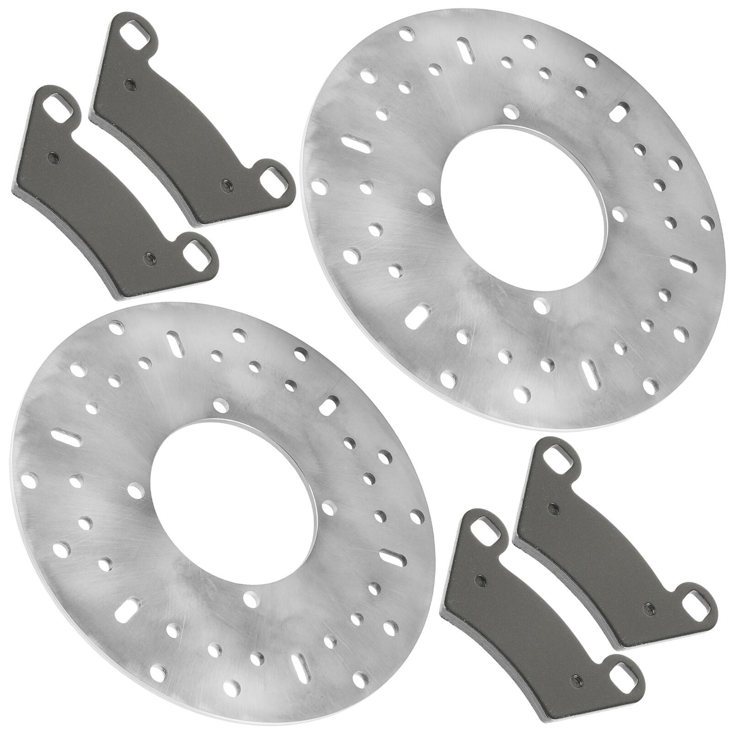 2 Front Brake Disc Rotor Pads For Polaris Ranger 500 4X4 2X4 6X6 2004-07 2011-19