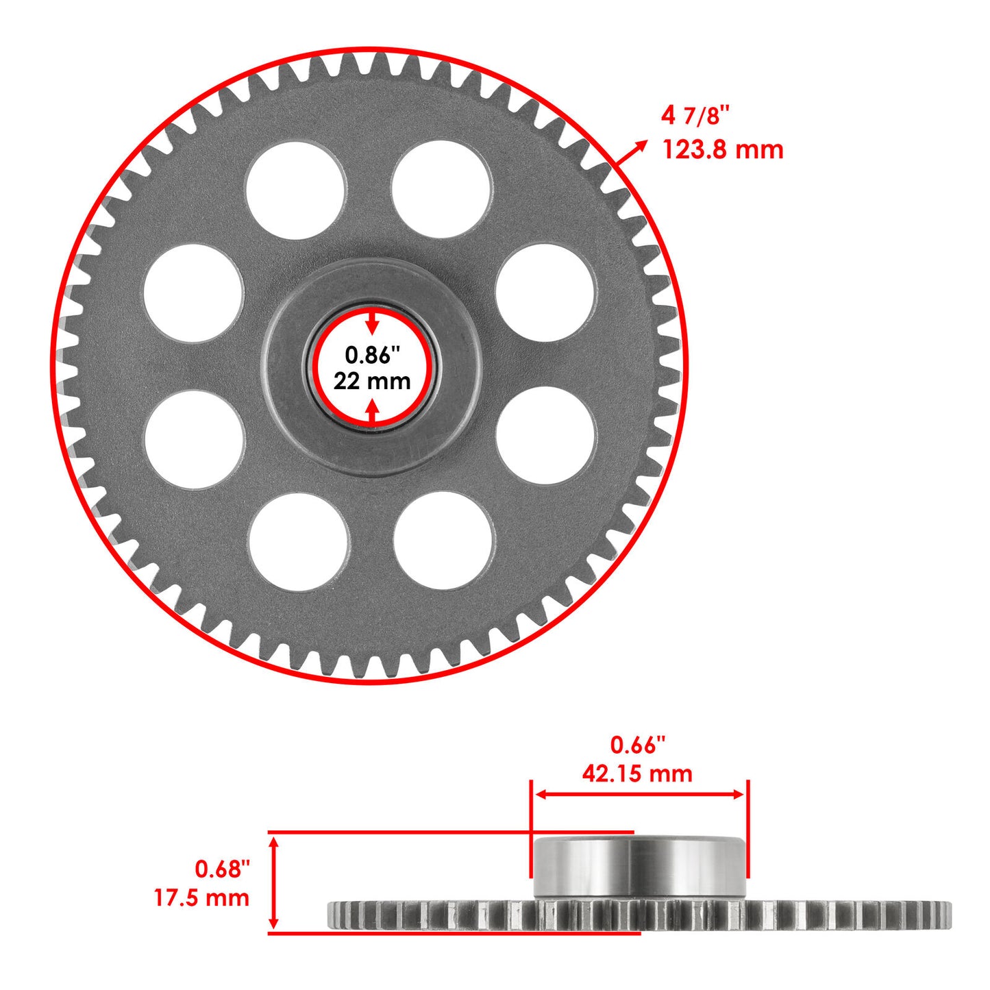 Starter Clutch Idler Gear for Kawasaki Bayou 220 / Bayou 250 / 16085-1198