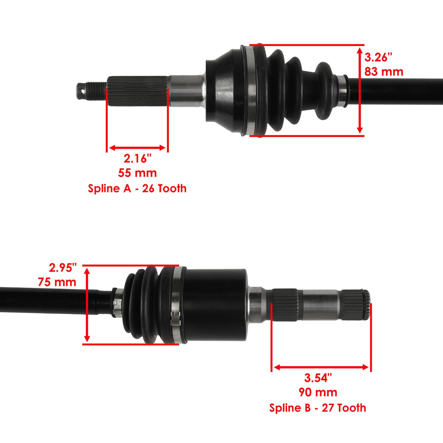 Rear Left CV Joint Axle for Ranger 500 2x4/ 500 EFI 4x4/ Ranger 800 6x6 2008-17