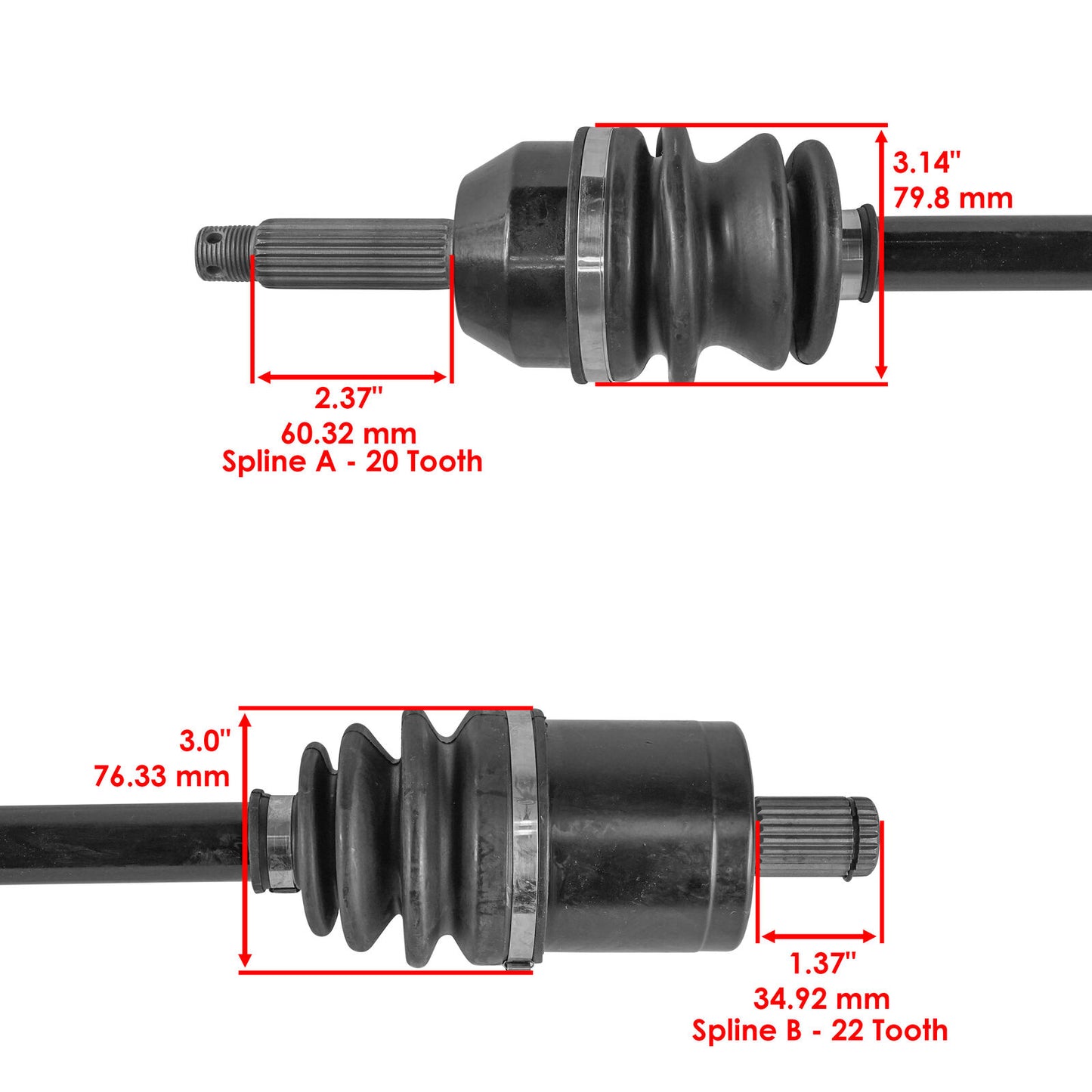 Front Right Complete CV Joint Axle for Polaris Ranger 400 4X4 2010-2014