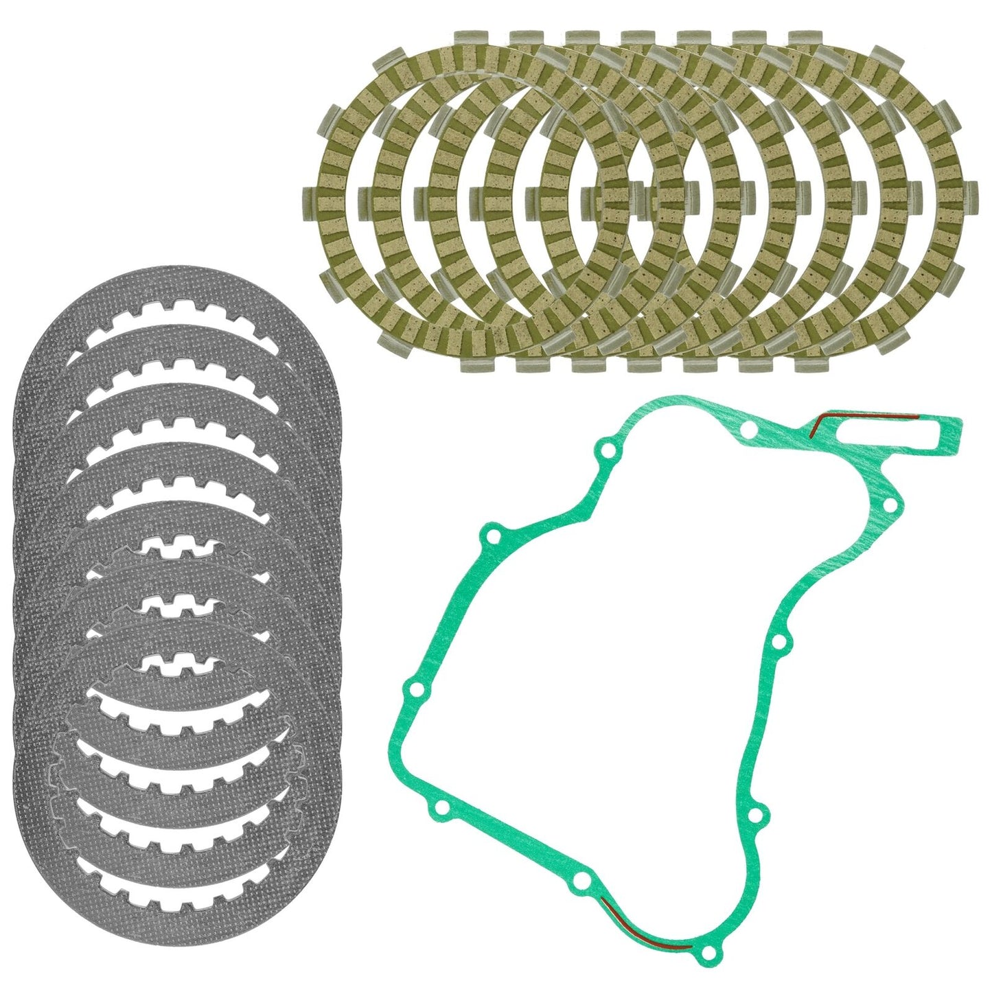 Clutch Friction Steel Plates and Gasket for Honda CR125R 1990 1991 1992 - 1999