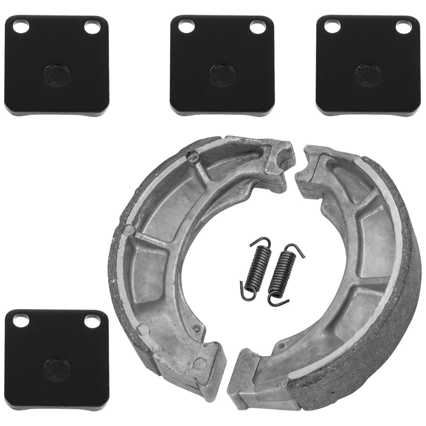 Front Brake Pads And Rear Brake Shoes for Suzuki LT-F250 Ozark 250 2002-2006