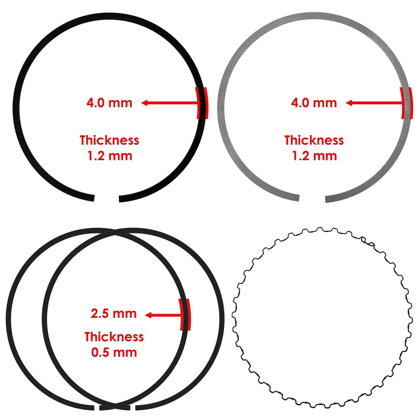 Engine Piston Rings Std for Honda XR600R 1988-2000 / 13011-MN1-305 131A2-MN1-671