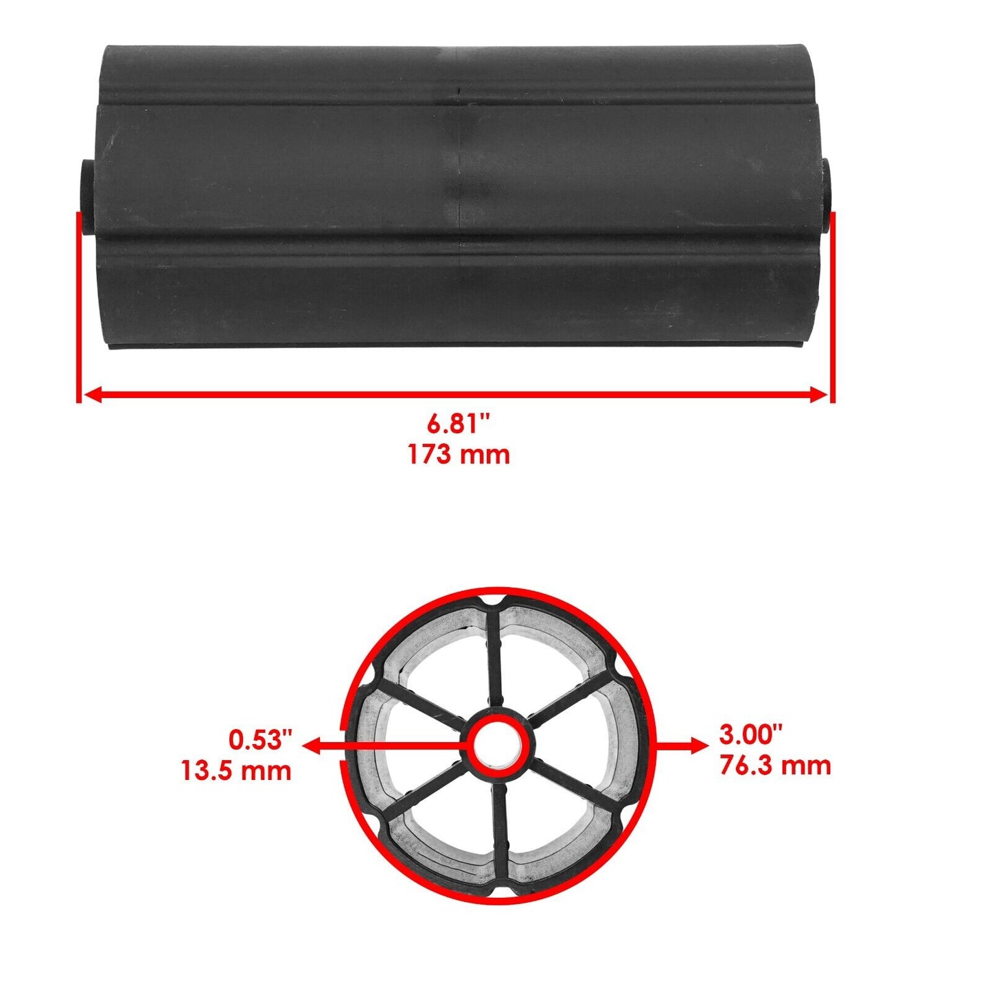 Deck Roller & Pin For RedMax RZT42 RZT48 YT2142 YT2242 YT2348 YT2448