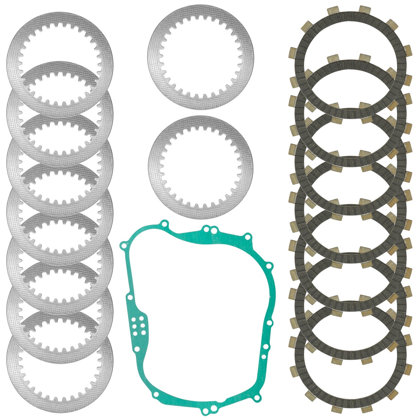 Clutch Friction w/ Steel Plates & Gasket Kit for Kawasaki Z250SL BR250 2014-2018