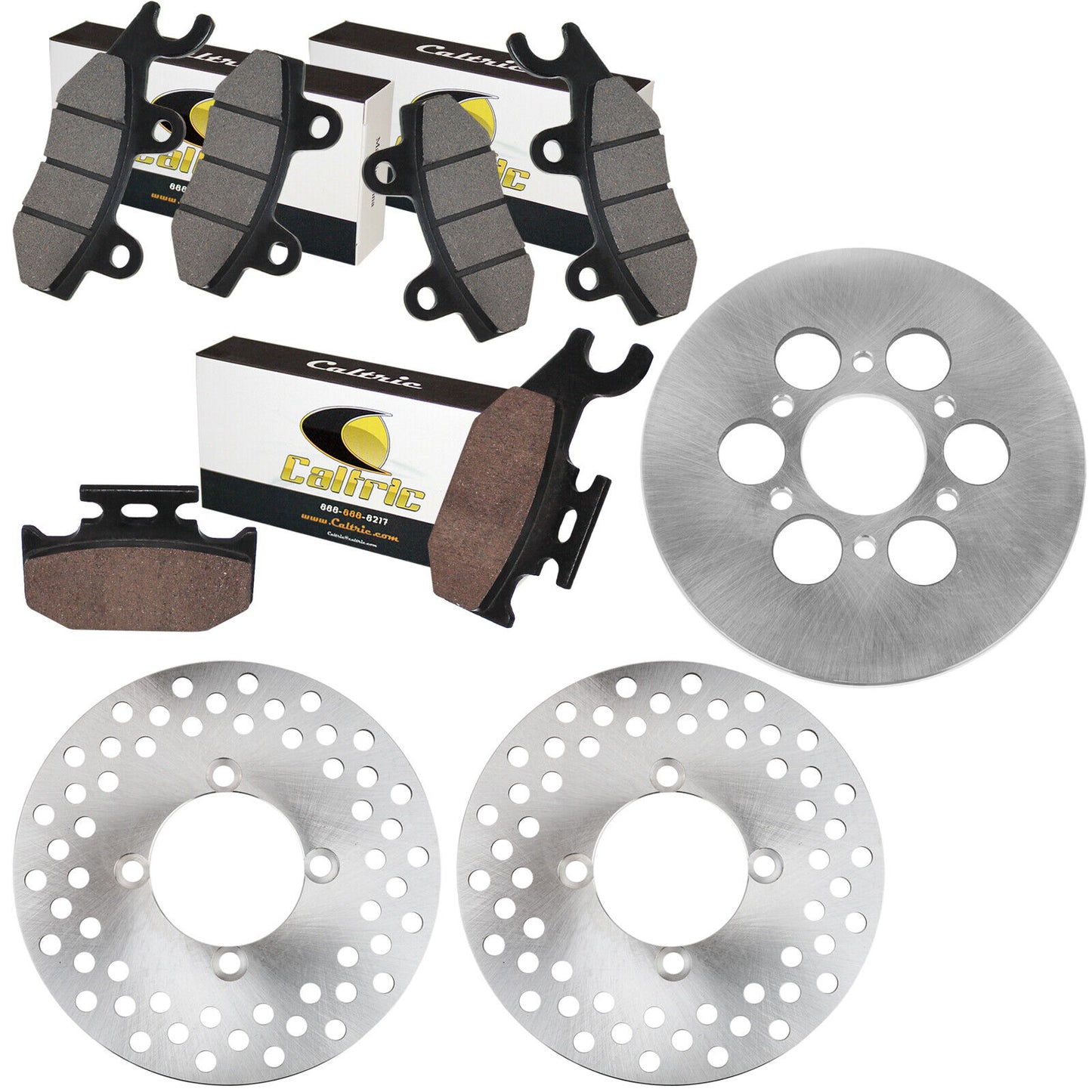 Front And Rear Brake Disc Rotor W/Pad for Yamaha Rhino 450 YXR450 4X4 2006-2009