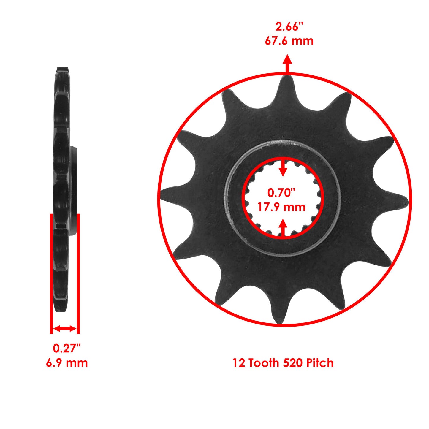 Front Drive Chain Sprocket for Suzuki RM125 1980-1987 1992-2007/RMZ250 2007-2009