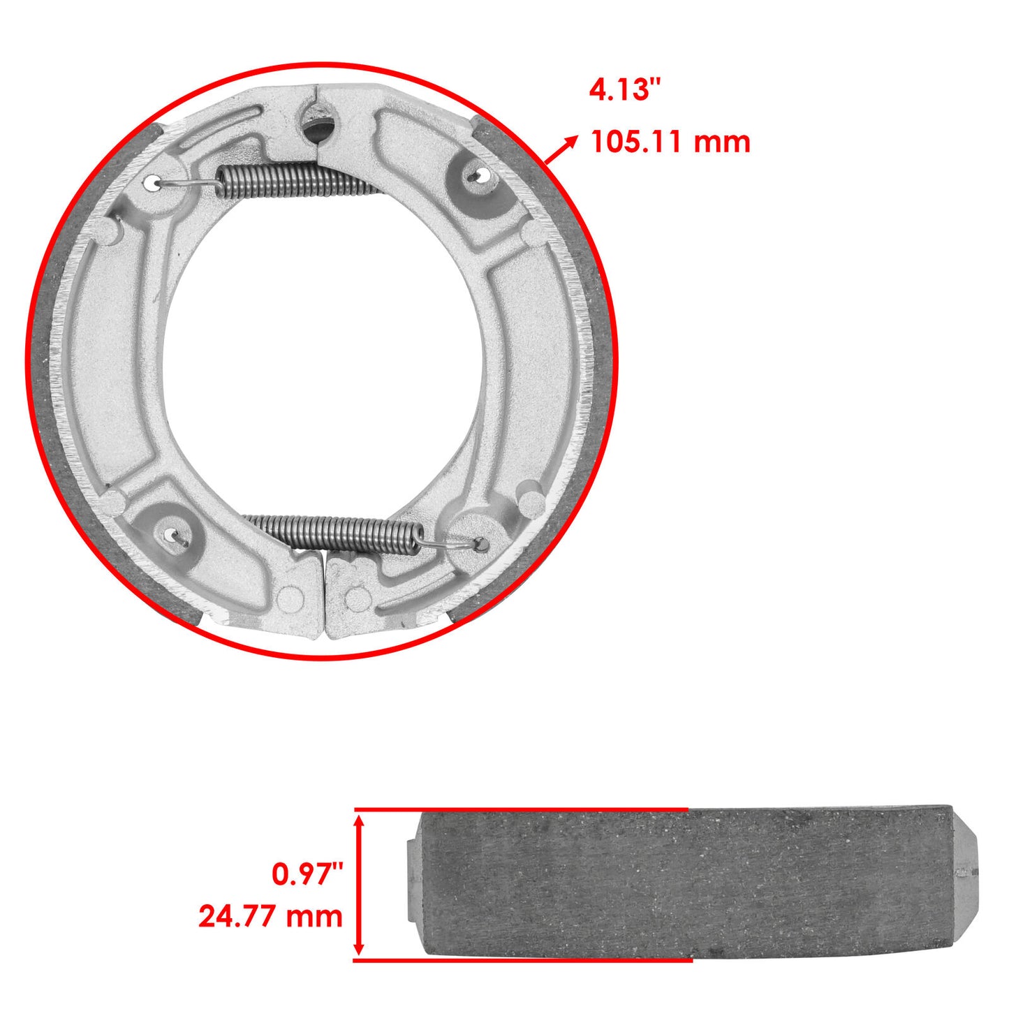 for Honda XR80 1979 1980 1981 1982 1983 1984 Front & Rear Brake Shoes