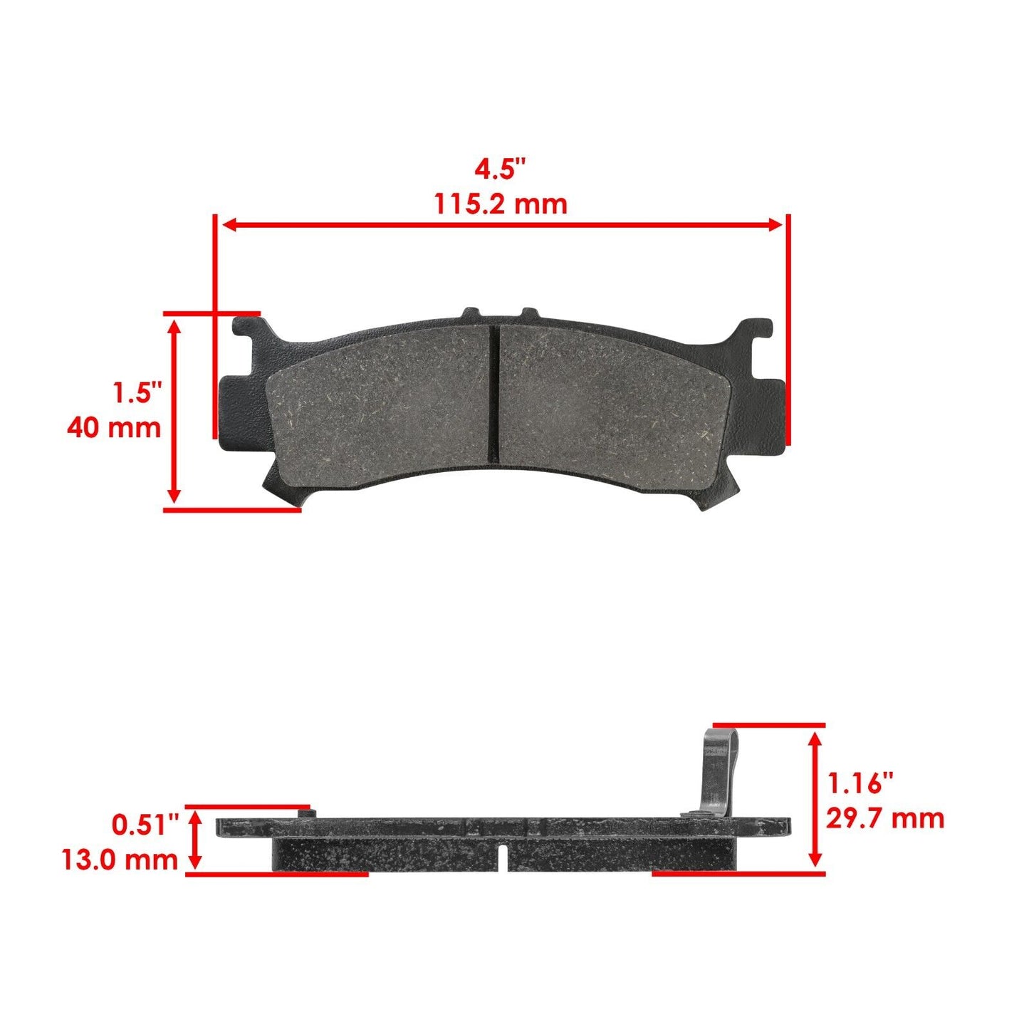 06452-HL4-A01 Front Brake Pads For Honda Pioneer 1000-5 SXS1000M5 2016-24 Right