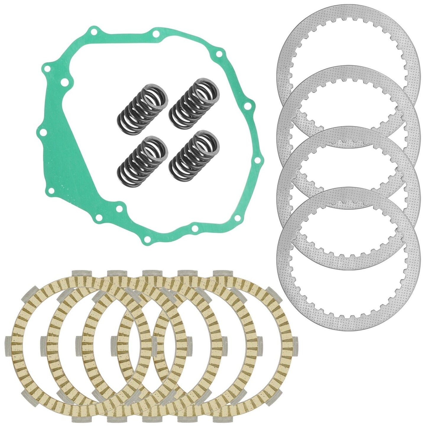 Clutch Friction Steel Plates Kit for Honda Recon 250 TRX250 1997-2001