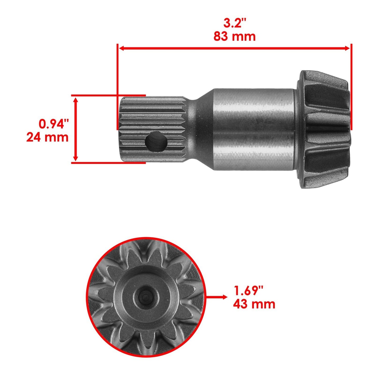 Complete Rear Differential Rebuild Kit For Honda Foreman 450 TRX450S 4x4 98-2001