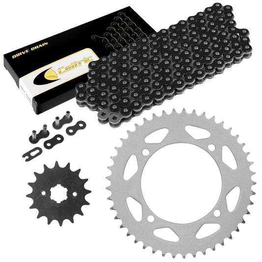 Black Drive Chain And Sprocket Kit for Yamaha XV250 Virago 250 1995-2007