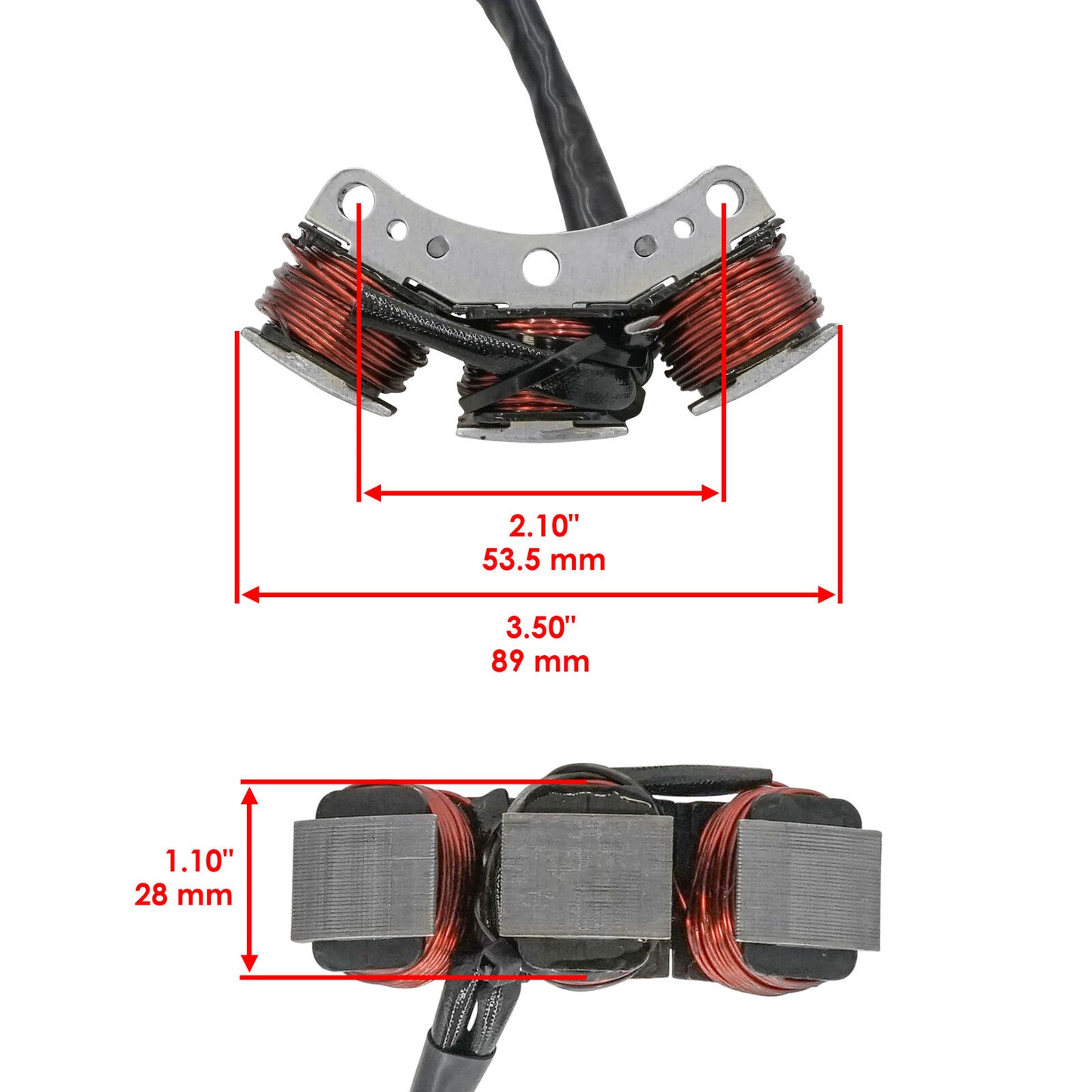 Auxiliary Stator for Mariner Outboard 25 Hp 25Hp 1985 86 87 88 89 90 91 92 93-95