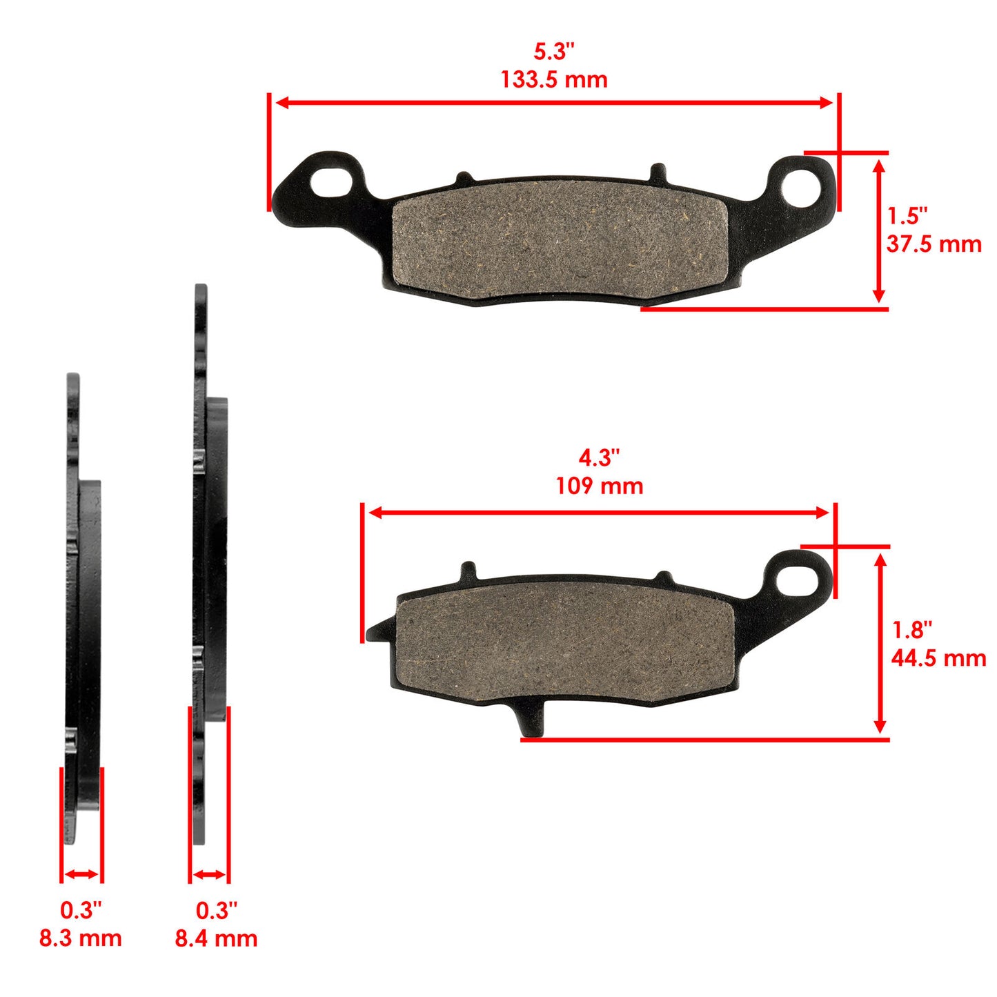 Front & Rear Brake Pads for Kawasaki Vulcan 1600 VN1600 Nomad 2005-2008