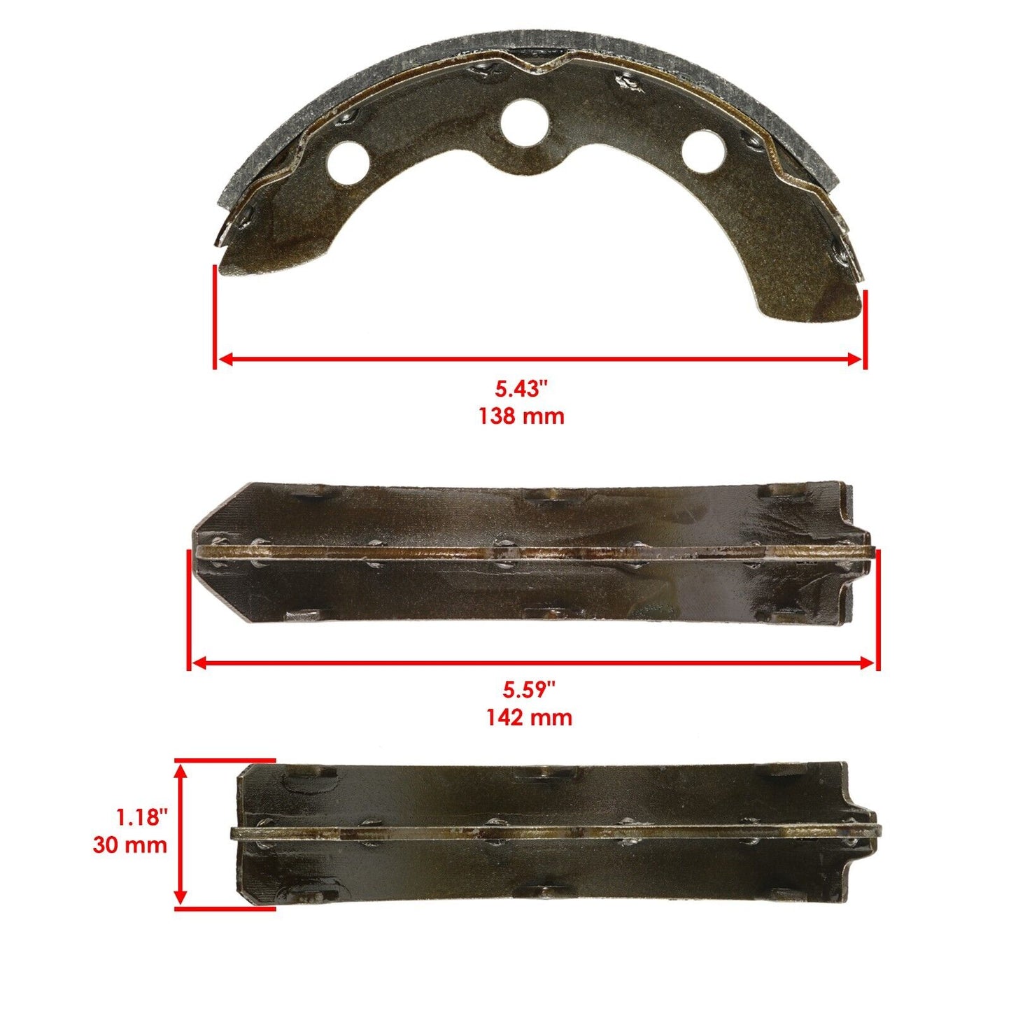 Brake Shoe for Yamaha G1 1982 & Up/ G2 G8 G9 Up to 1992 2 Set of Short Long Shoe