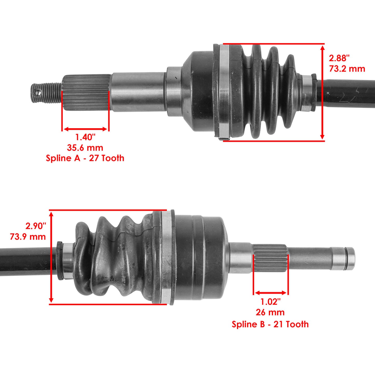 Front Rear Left Right Complete Axles for Yamaha Grizzly 450 YFM450FG 4WD 2007