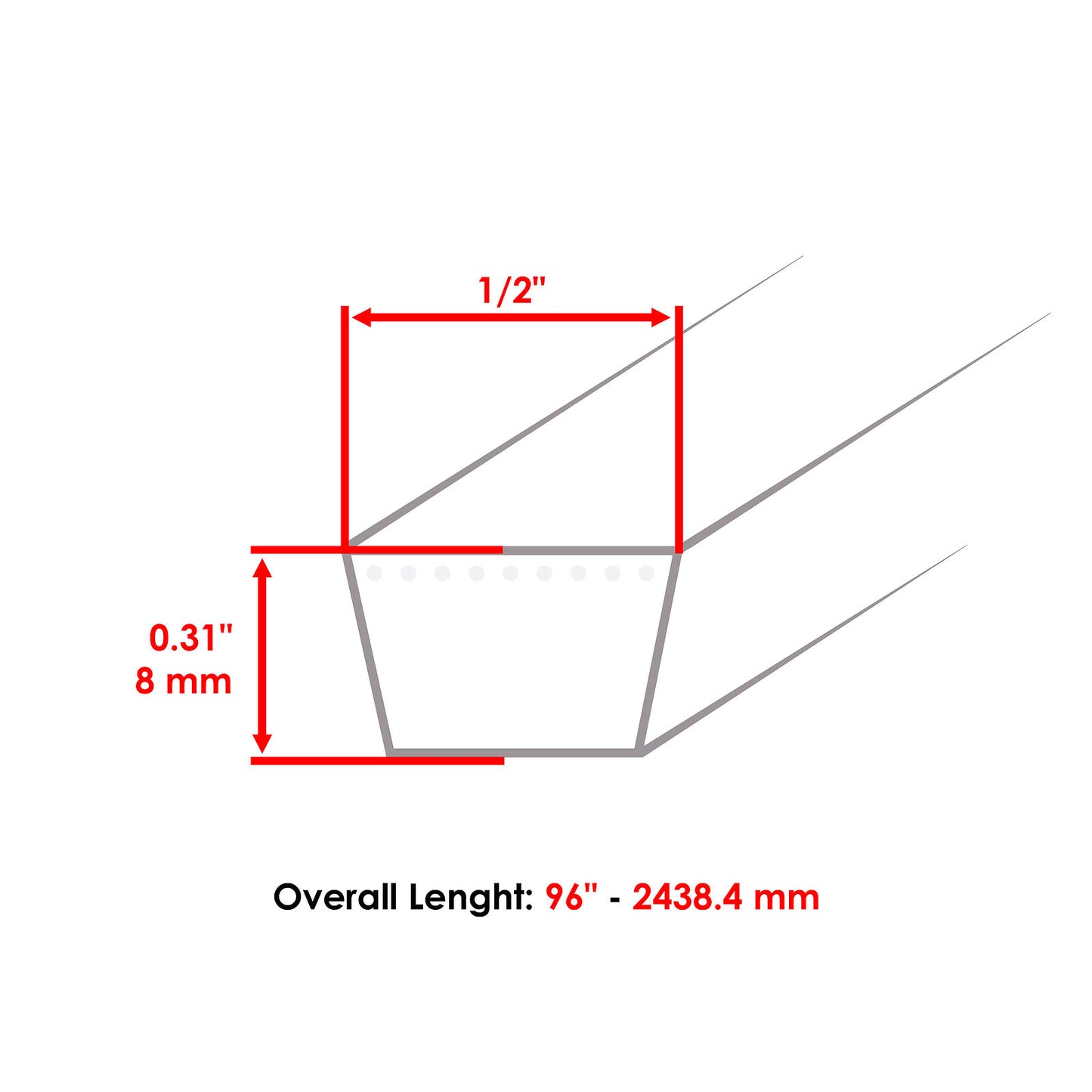 07213900 3021192M1 Deck Aramid Belt For Ariens For Gravely For Massey Ferguson