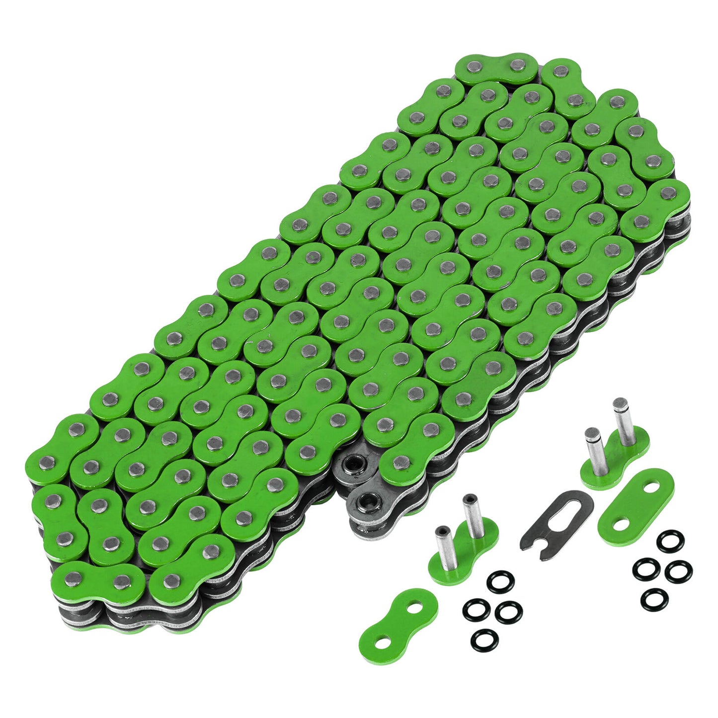 520 X 120 Links Motorcycle Atv Green O-Ring Drive Chain 520-Pitch 120-Links