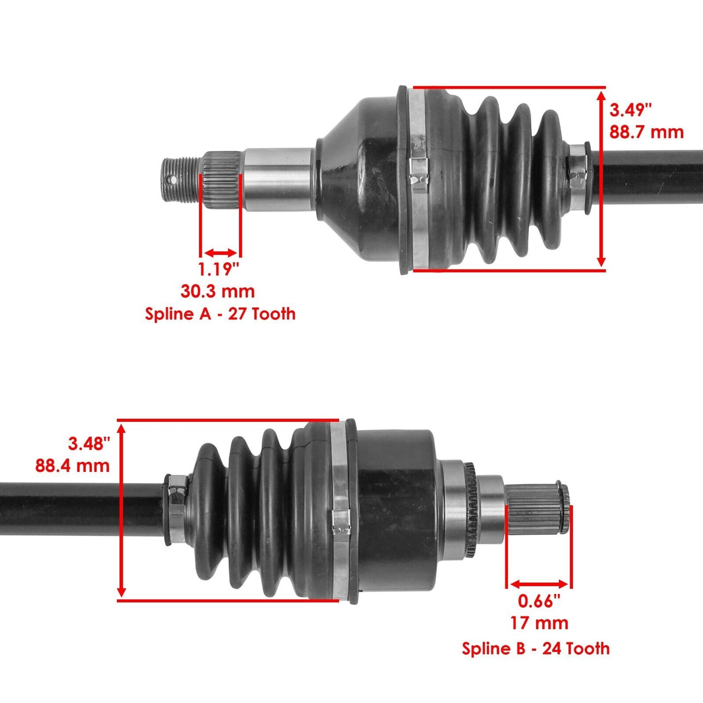 2502-354 2502-151 Front CV Axle For Arctic Cat Wildcat Sport 4x4 XT LTD SE