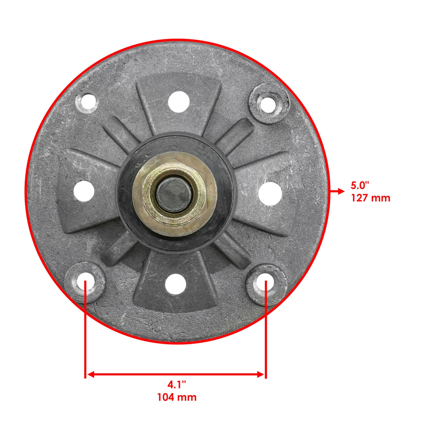 Caltric Spindle Assembly Deck 42" for John Deere D105 D120 D125 D170 / AUC15811