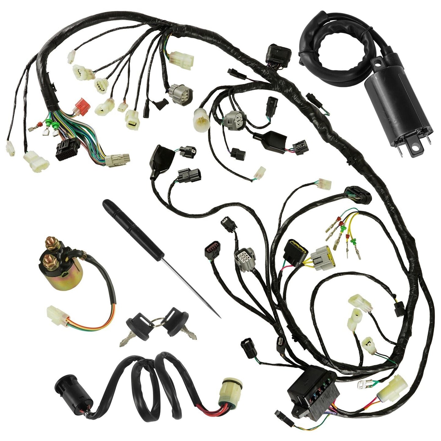 Wiring Harness Switch Key Coil Starter Relay for Honda Rincon TRX680FA5 2019-23