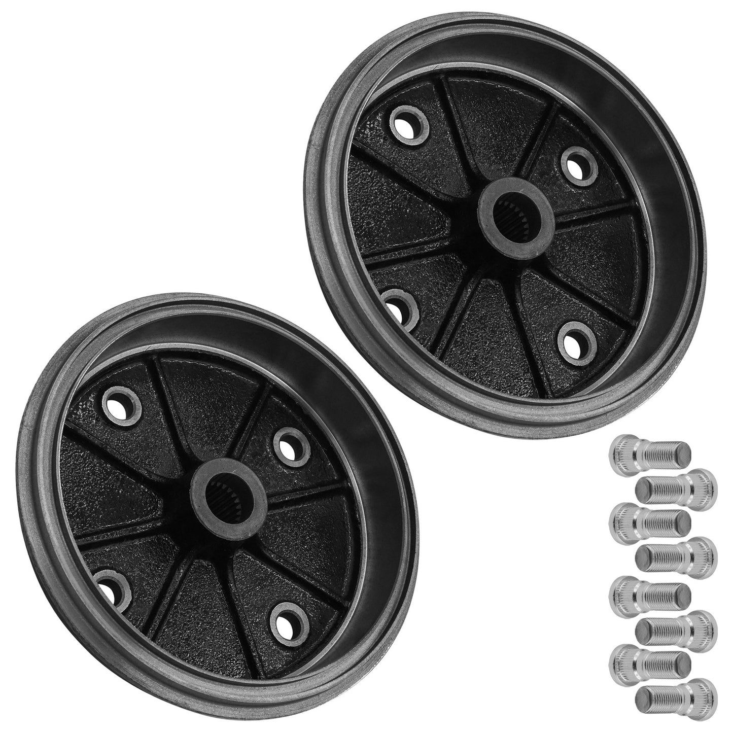 2 Rear Brake Drum W/Bearing for Kawasaki 41038-1226 Rear Brake Drum Mule UTV