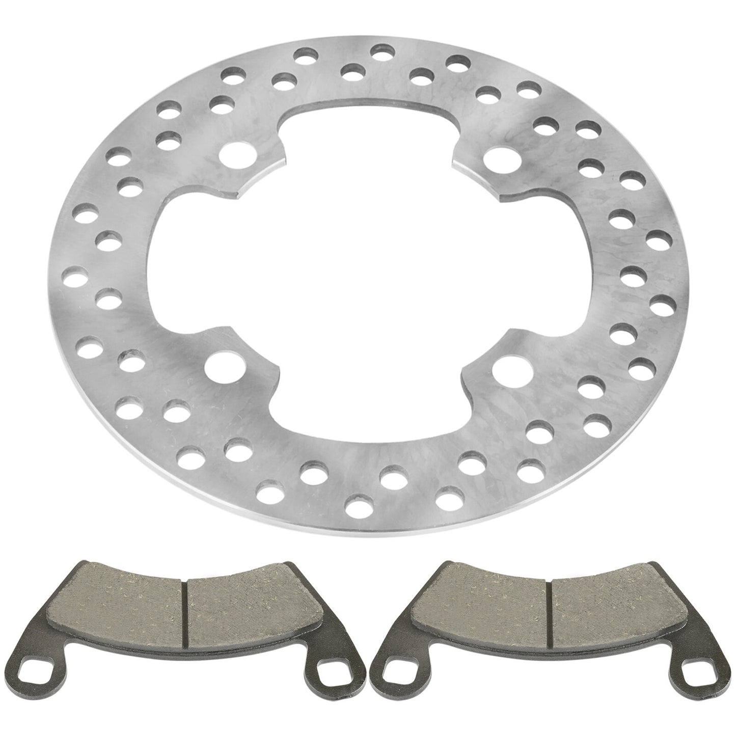 Front Brake Disc Rotor And Pads for Polaris RZR 4 800 2010 2011 2012 2013 2014