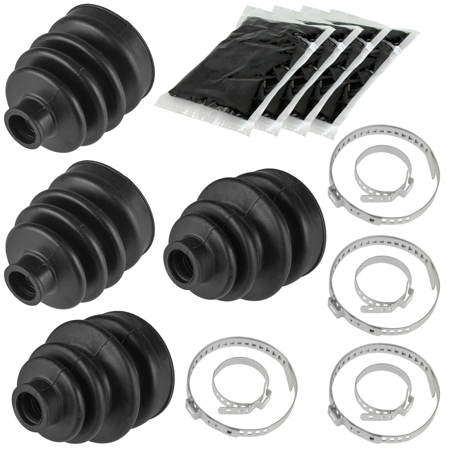 2 Front Inner Outer Axle CV Boot Kit for Honda TRX300FW Fourtrax 4X4 1988-2000