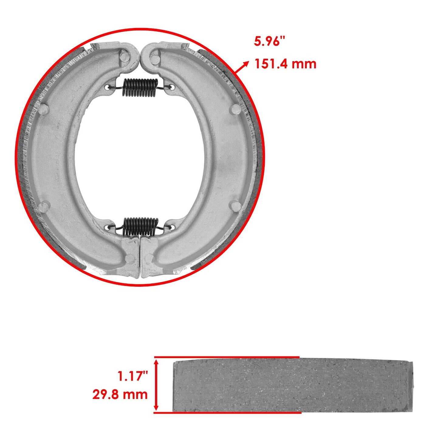 Front & Rear Brake Shoes for Honda TRX300 Fourtrax 300 1988-2000 (Only 2X4)