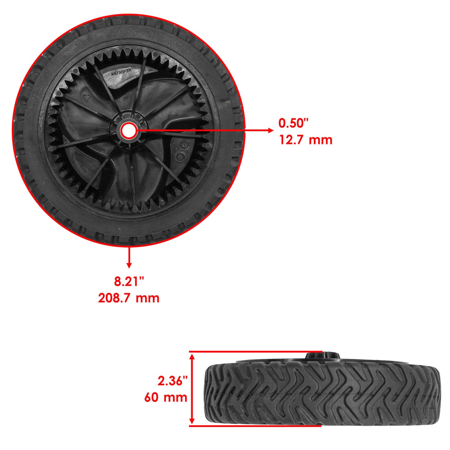 105-1815 13492 Front Wheel Gear Assembly For Toro Recycler 22" Walk-Behind Mower