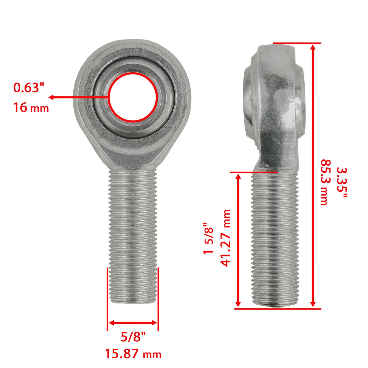 2 Ball Joint Rod End 5/8" for Toro 1633029 1-633029 Scag 48763 Exmark 1633029