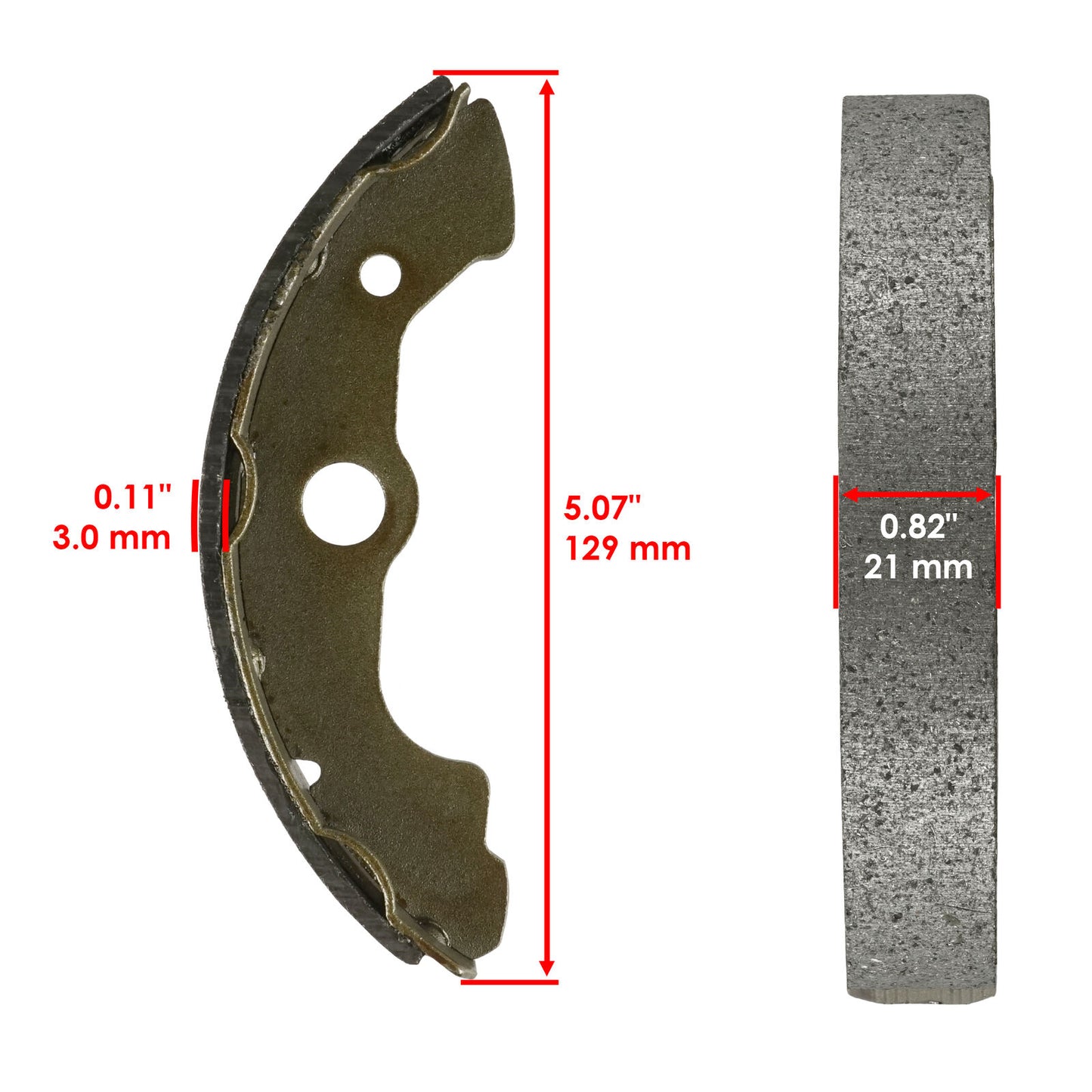 Caltric Front Brake Shoes for Honda 06450-HN5-671 Front Brake Shoes ATV