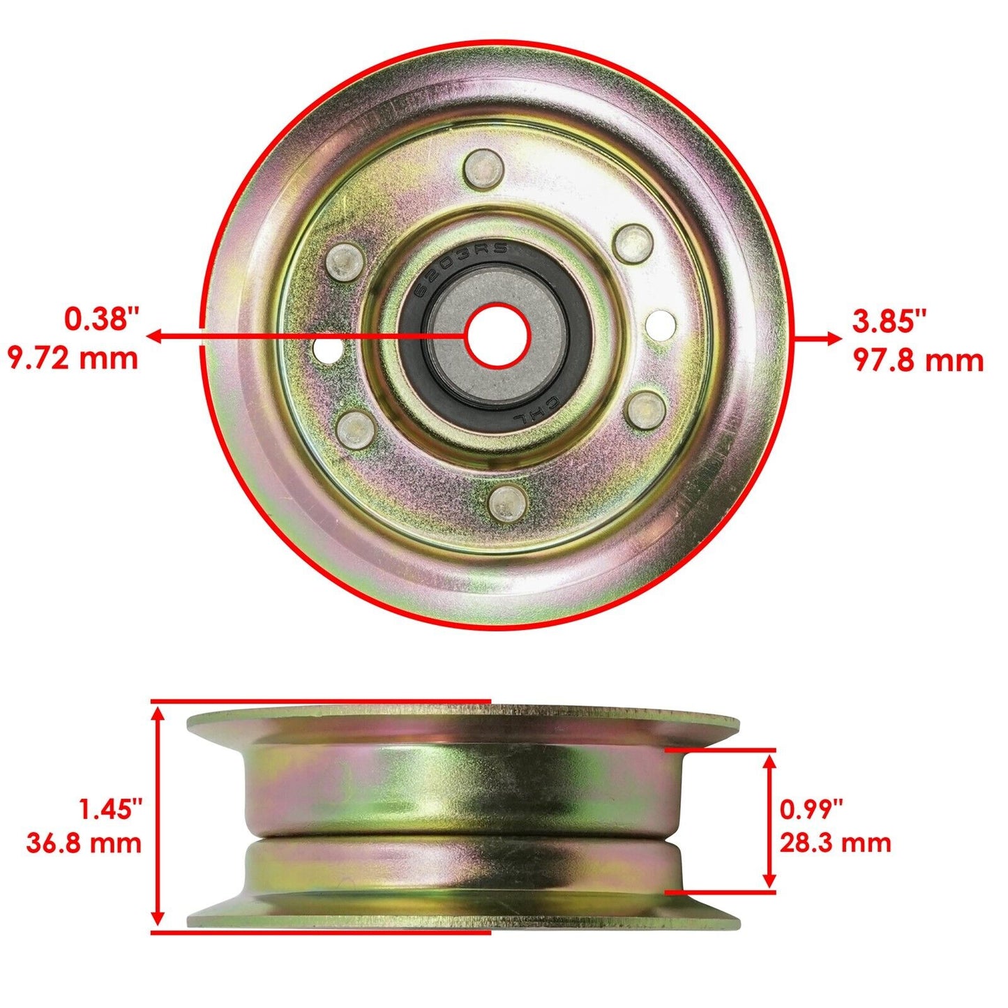 Idler Pulley w/Belt Guard For Husqvarna YTH130 YTH1342 YTH1452 18542 Ride Mower