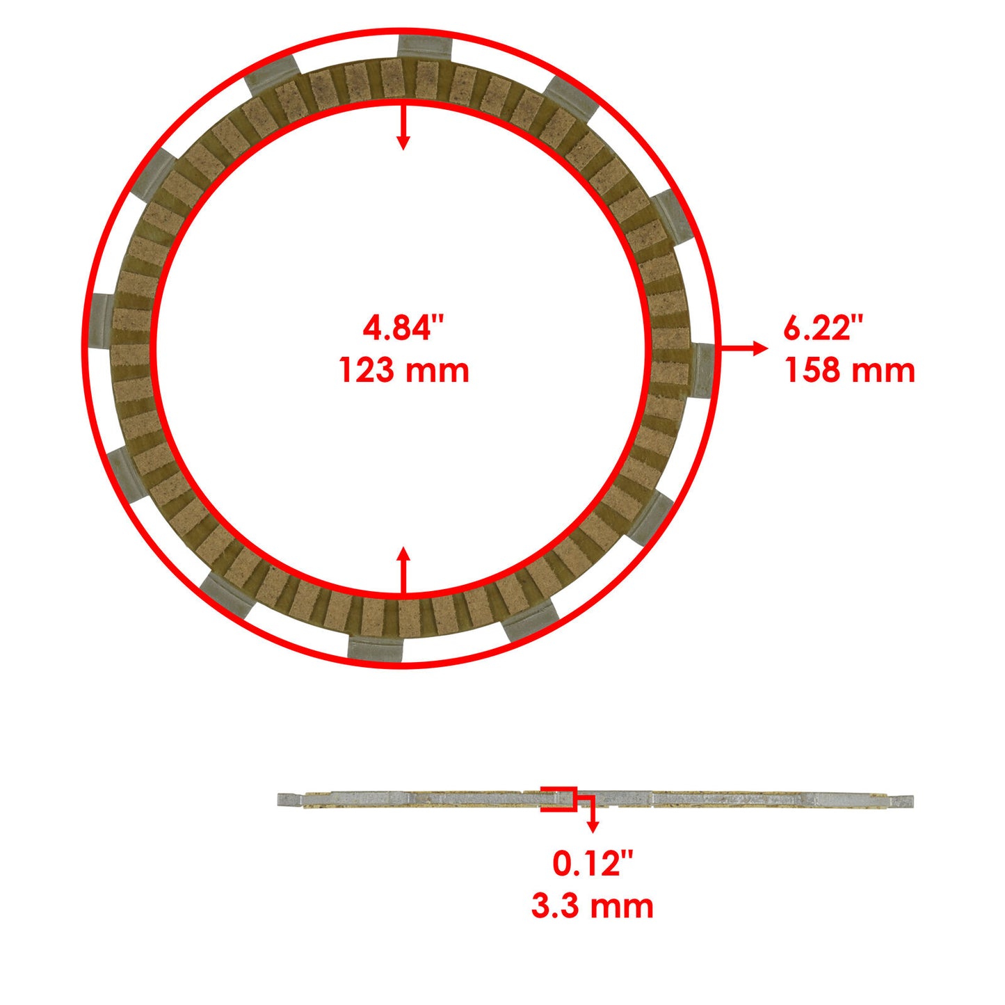 Clutch Friction Plates Kit for Suzuki Quadracer 450 LTR450 LT-R450 Z 2006 - 2009