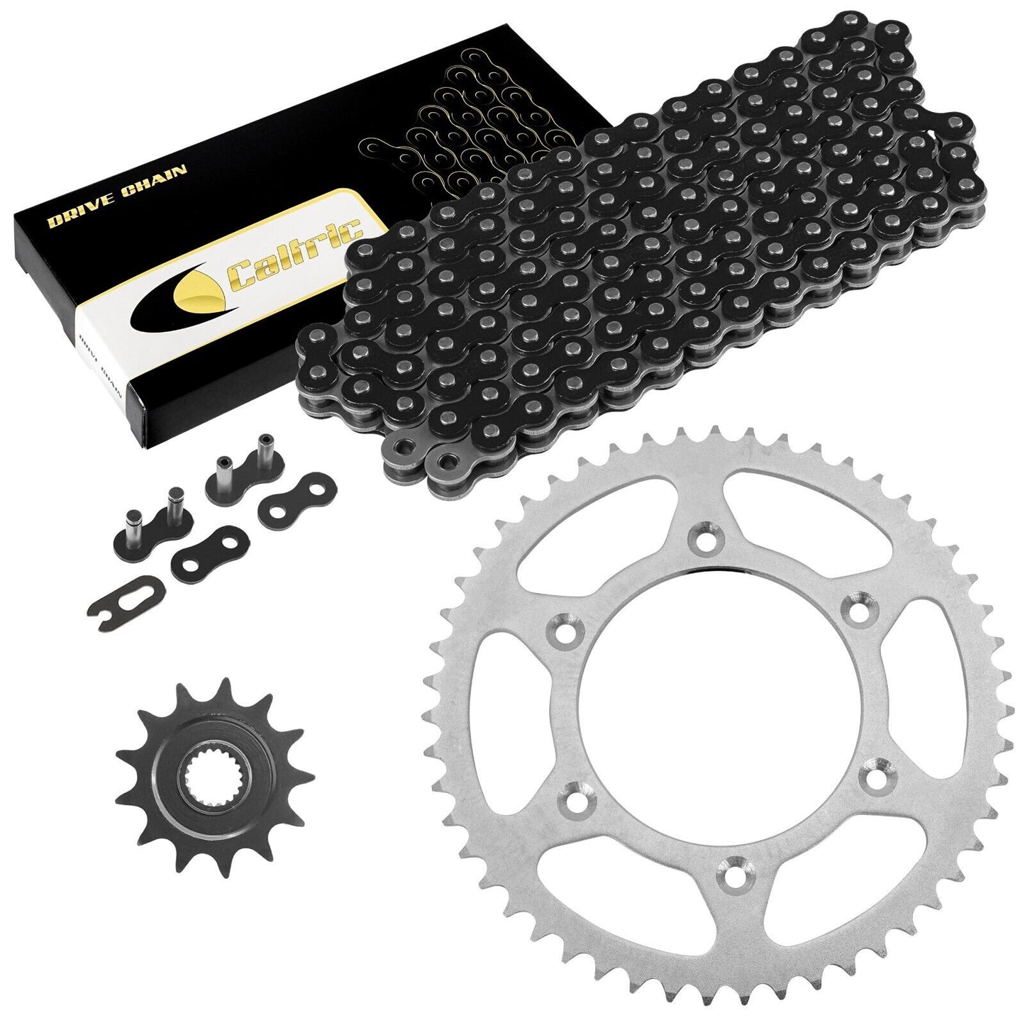 Black Drive Chain And Sprocket Kit for Honda CR125R 1987-1996 1998 1999 2002