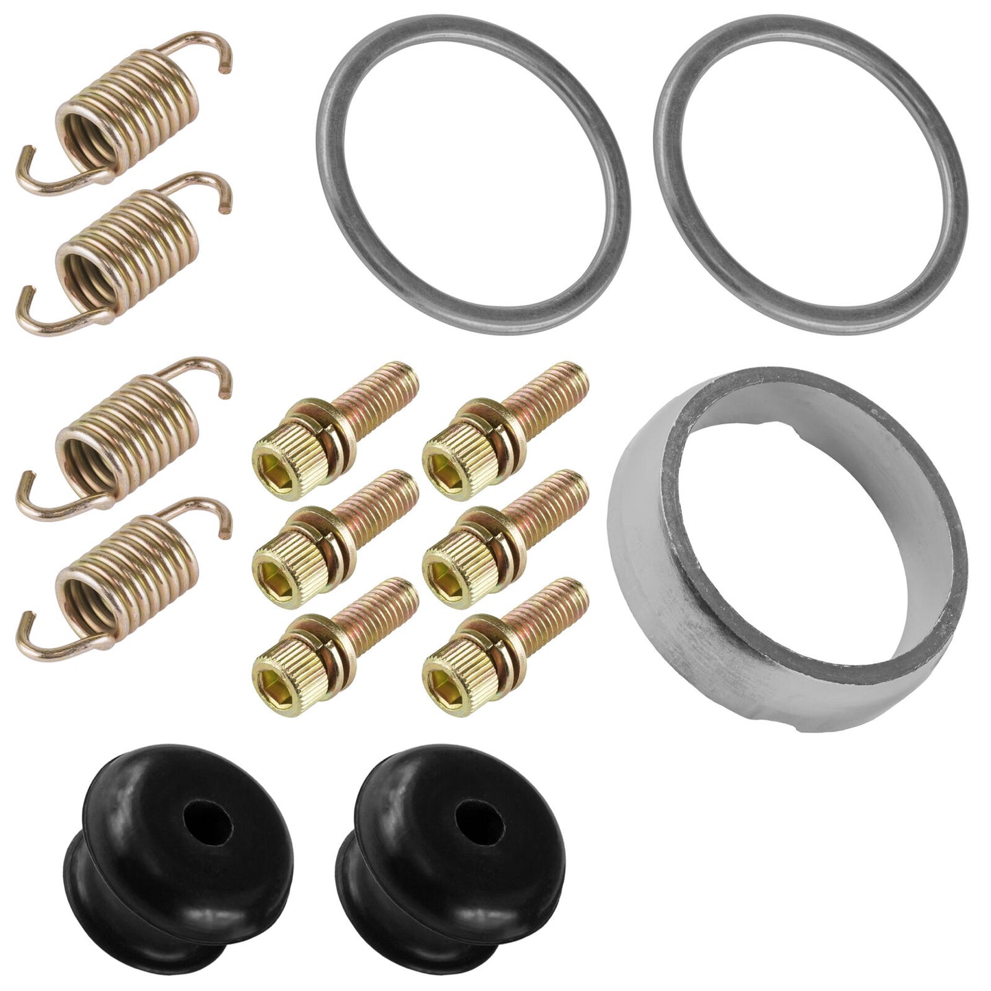 Exhaust Muffler Silencer Gasket Seal Spring Kit For Polaris RZR 4 XP900 2012-14