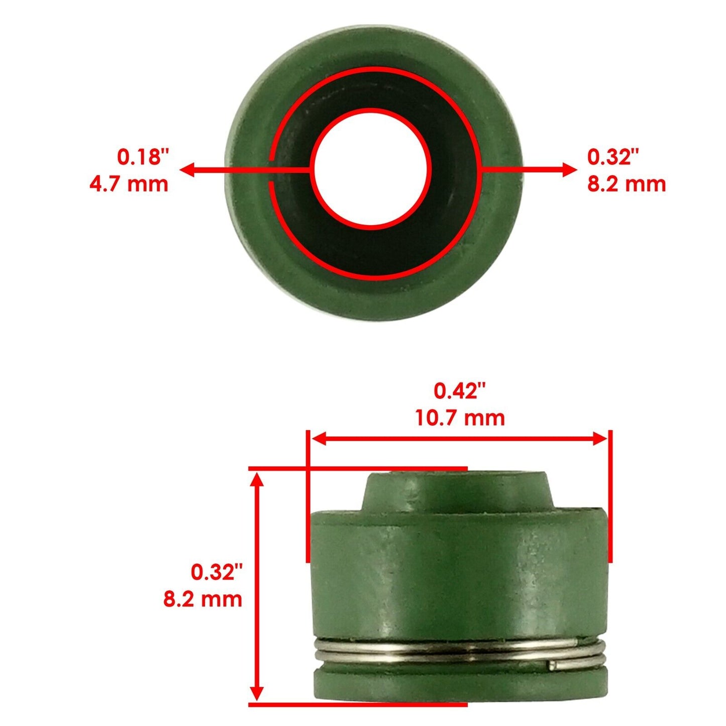 4x Valve Stem Seal for Kawasaki Mule 4000 2009 2010 2011 2012 2013 2014-2022