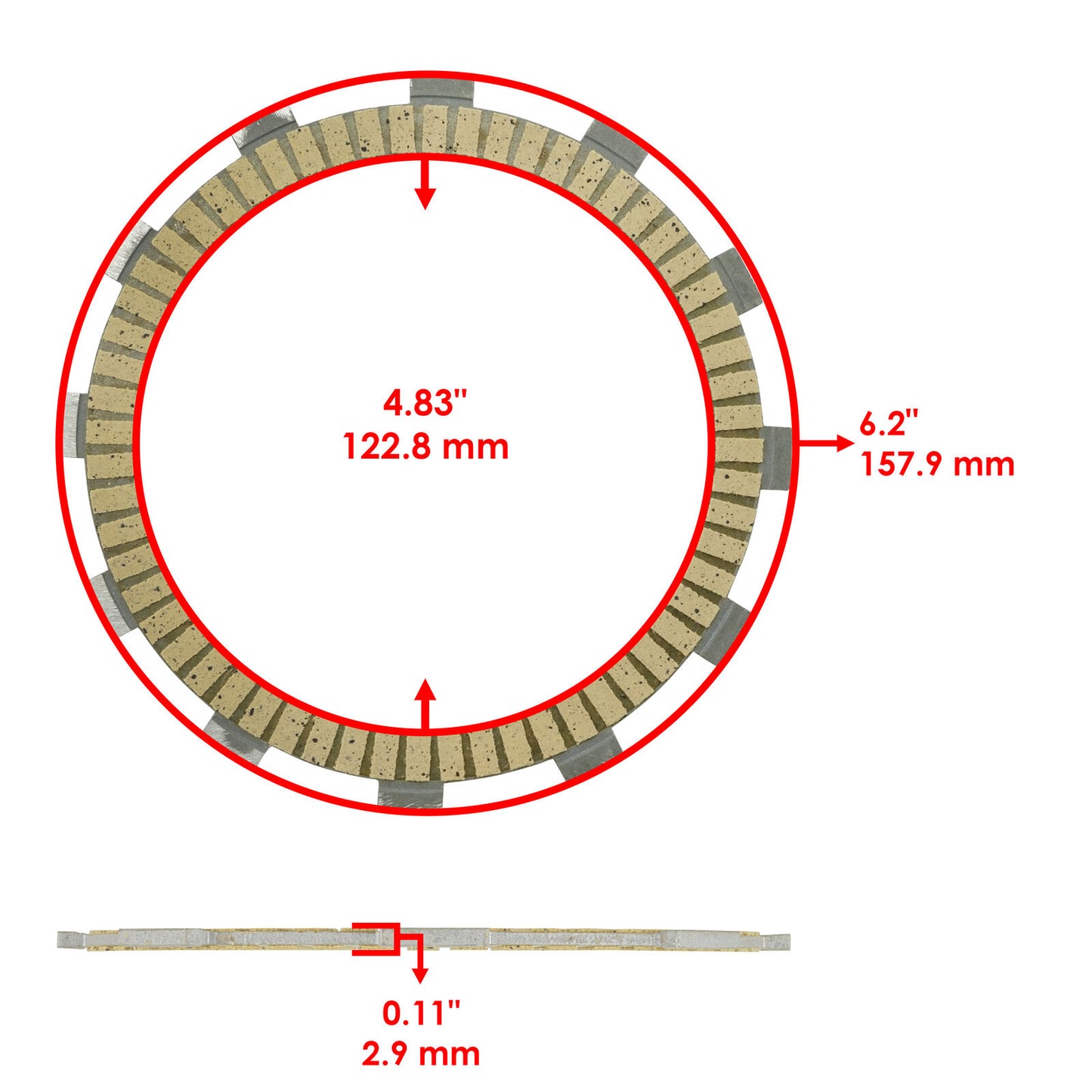 Clutch Friction Steel Plates kit for Kawasaki KLX140 KLX140L KLX140G 2008 - 2024