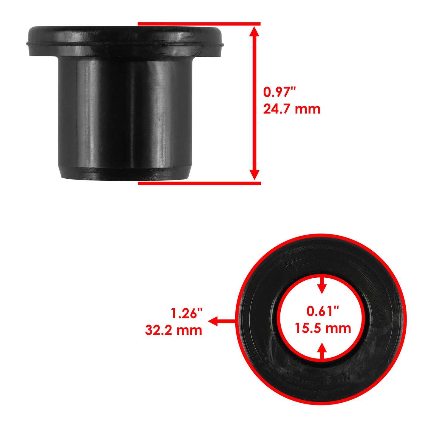 16 Front Lower A-Arm Bushing Fits Arctic Cat 700 4x4 2006-2017 0403-409 0403-115