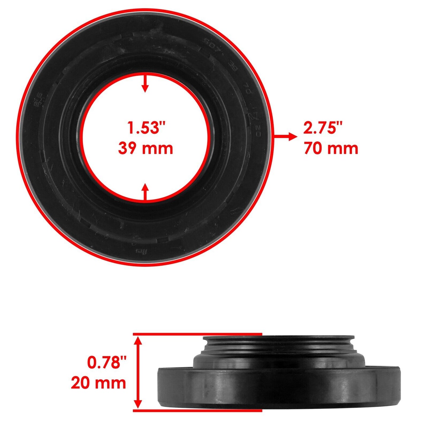 Caltric 91251-HN2-003 91251HN2003 Drive Shaft Oil Seal for Honda Foreman 2001-14