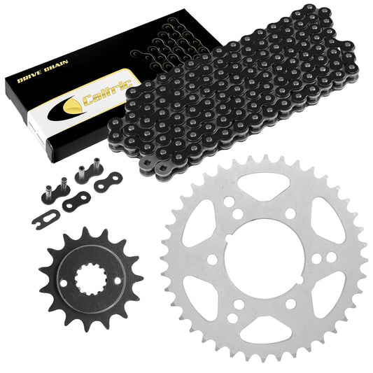 Black Drive Chain And Sprocket Kit for Kawasaki Ninja ZX-6R ZX636B 2003 2004