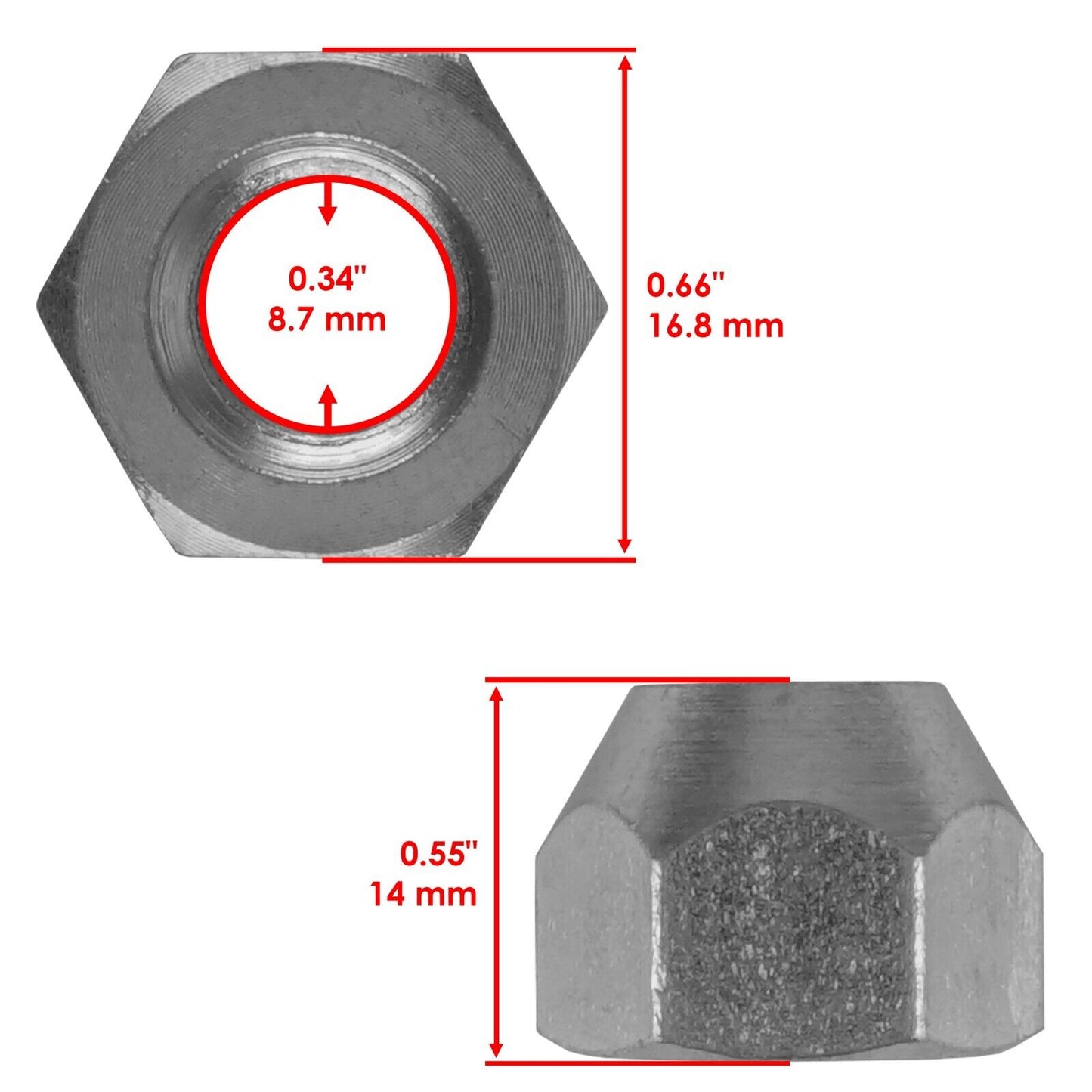 16x Front or Rear Wheel Lug Nut for Honda ATC350X 1985-1986 M10x1.25