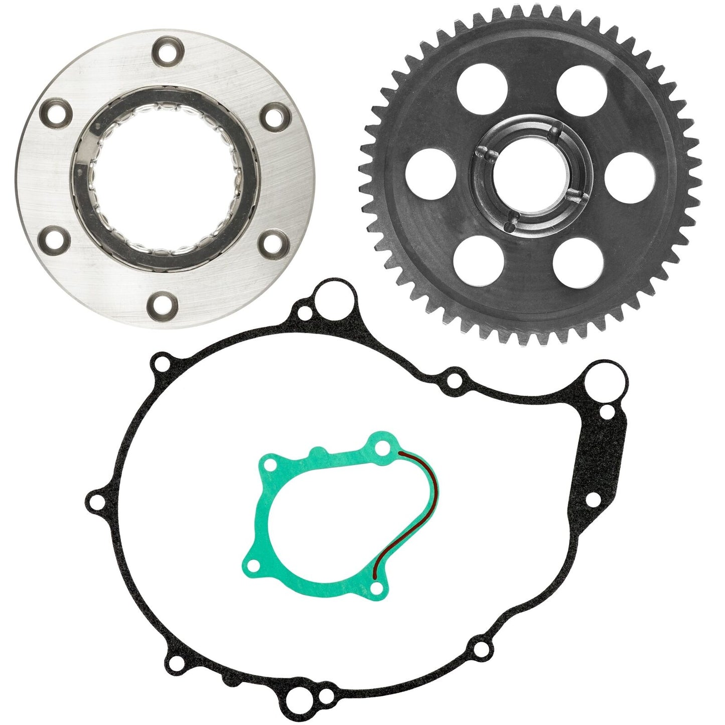 Starter Clutch & Gear Idler W/ Gaskets For Yamaha YFM660R Raptor 660R 2001-2003