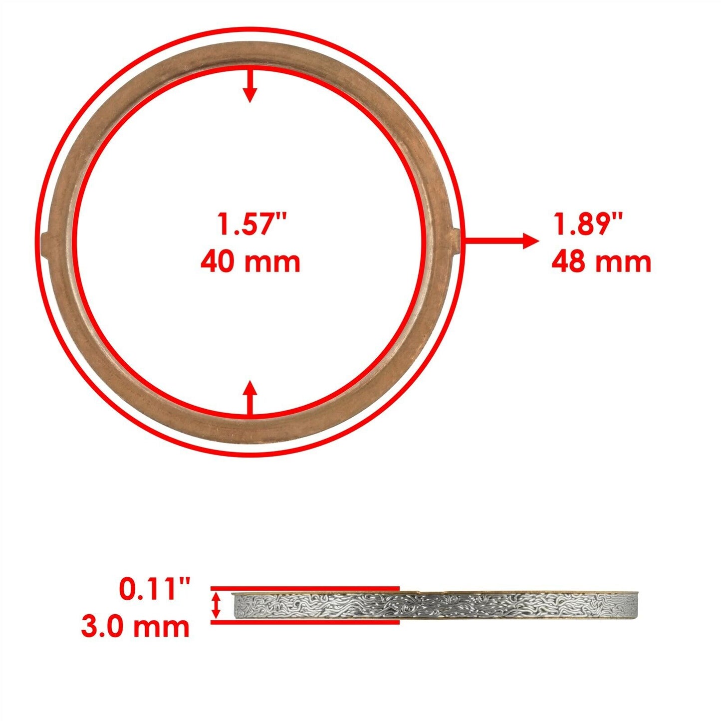 Exhaust Pipe Gasket For Suzuki RMX450Z 2017-2019