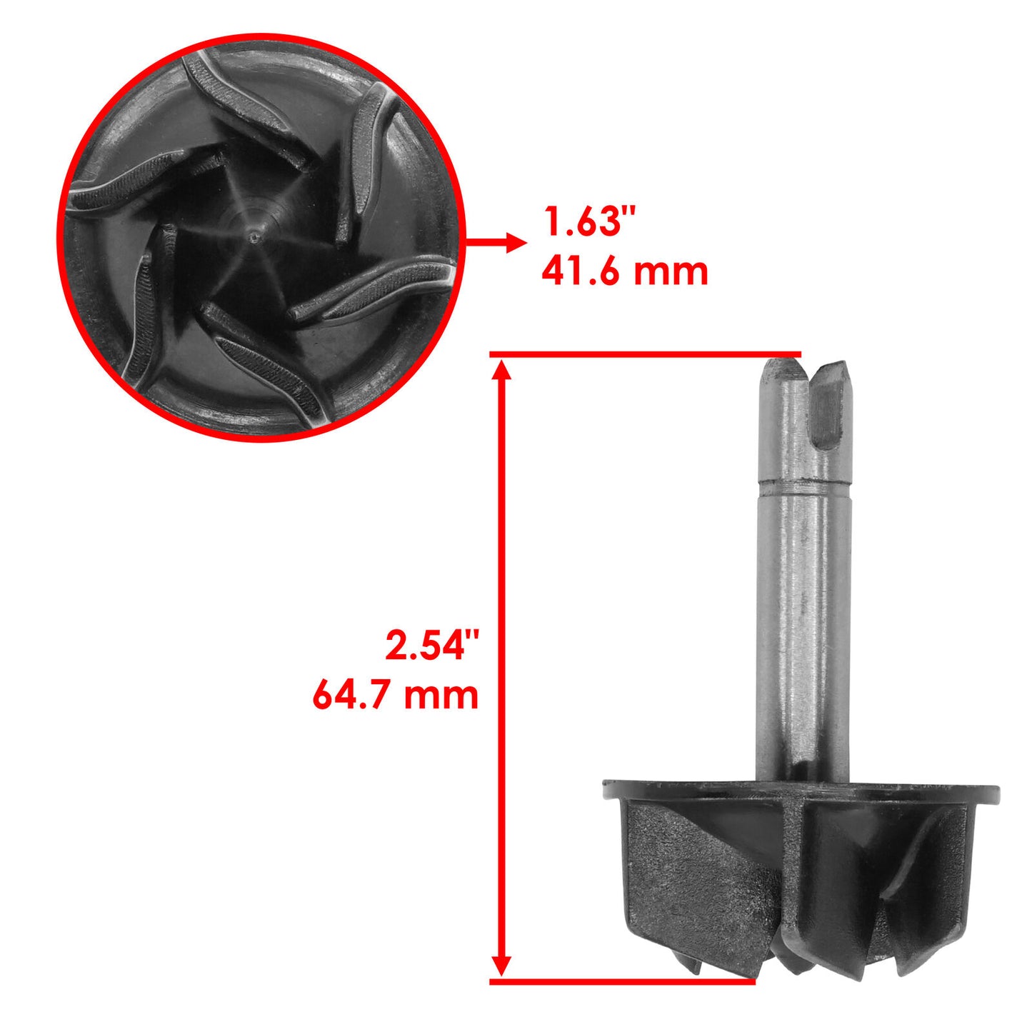 Water Pump Impeller For Yamaha Viking 700 YXM700 2014-2024 3B4-12450-00-00